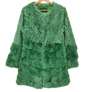 Real chinchilla and lamb fur coat by EMBA